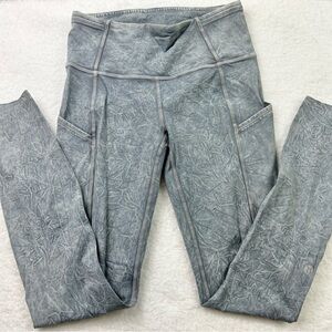 Lululemon Fast and Free High Rise Tight 25" 
Ice Wash Asphalt Grey